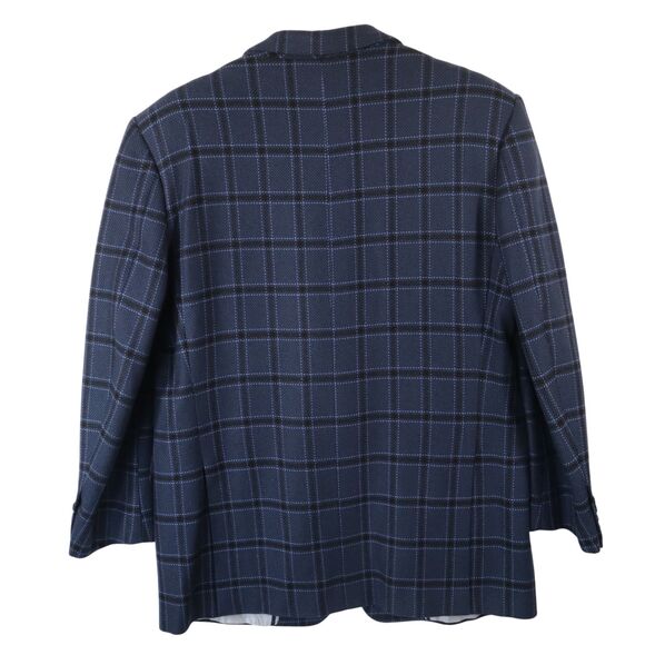 Stefano Ricci Men's 46 (EU58) 100% Cashmere Blue Plaid Sport Coat Blazer Jacket - Picture 9 of 14